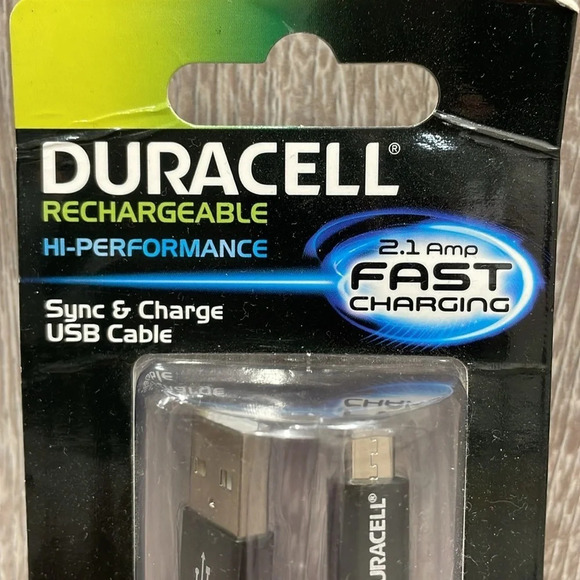 Duracell Rechargeable Hi Performance Fast Charging Sync & Charge USB Cable - Picture 2 of 13